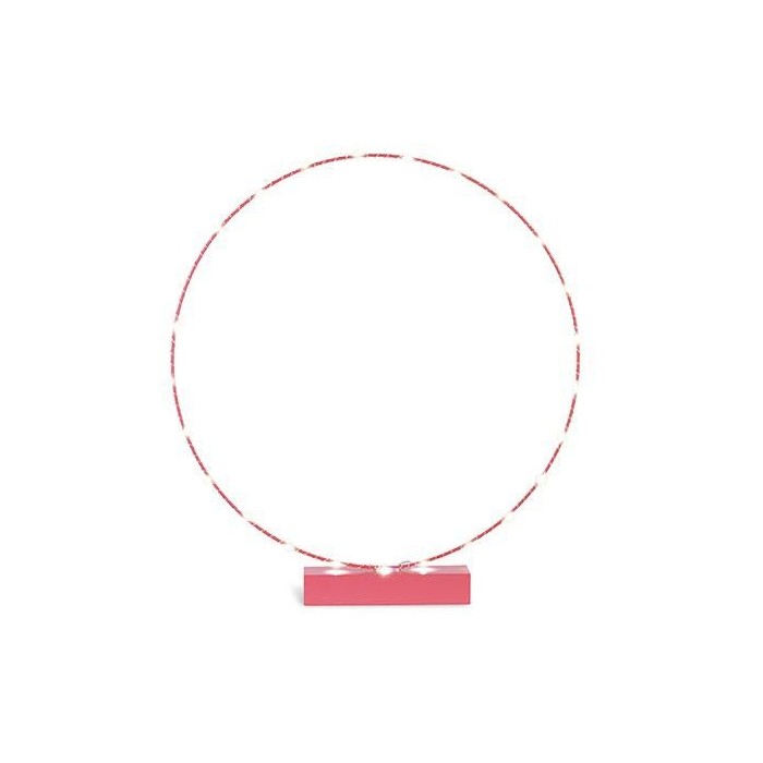 CERCHIO ROSA SU BASE CON LED D55 H60